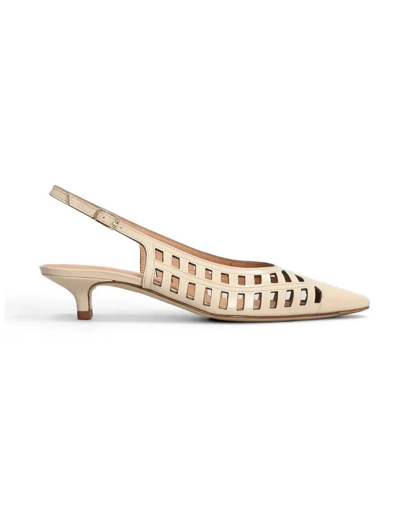 Julie Dee cut-out slingback pumps - Nude Nude