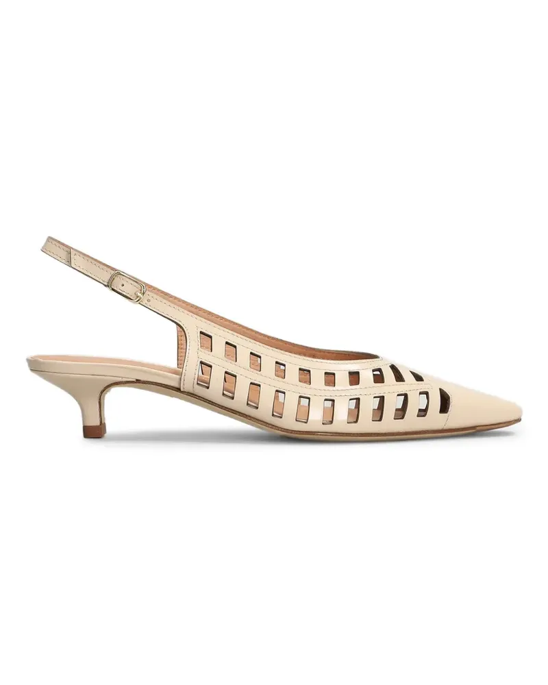 Julie Dee cut-out slingback pumps - Nude Nude