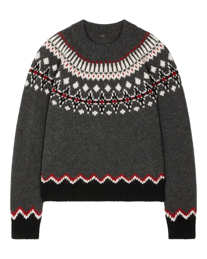 Alanui Pullover mit Fairislemuster - Grau Grau