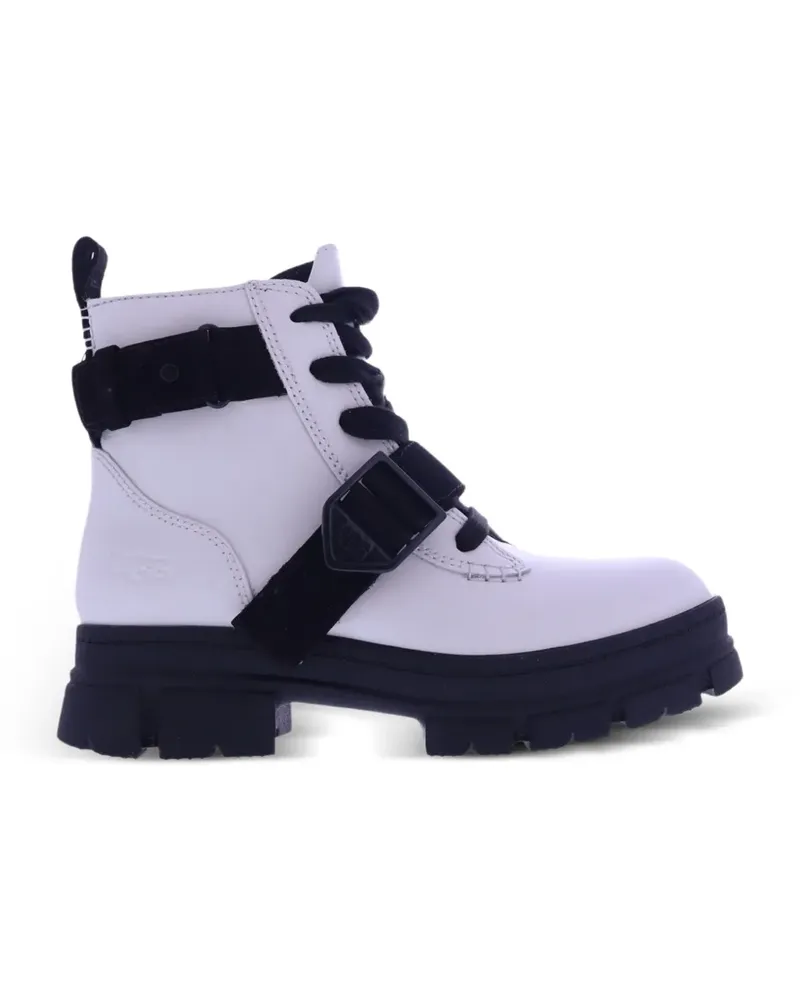 UGG Ashton Combat Boots mit Schnürung - Weiß Weiß