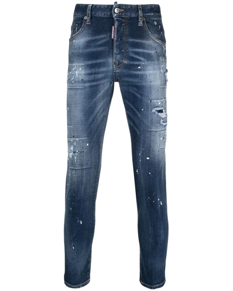 Dsquared2 Skinny-Jeans im Distressed-Look - Blau Blau