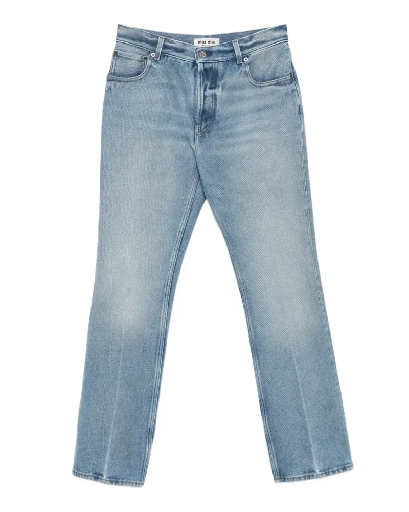 Miu Miu washed five-pocket straight-leg jeans - Blau Blau