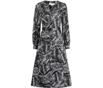 Kate Kleid mit botanischem Print - Schwarz