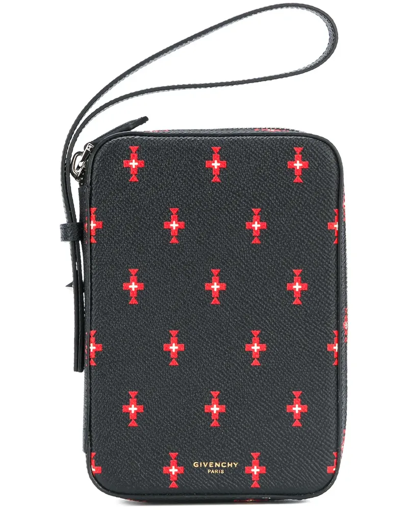 Givenchy Gemusterte Clutch - Schwarz Schwarz