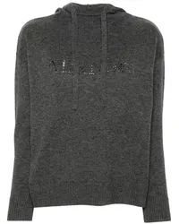 Max Mara Max Mara Hoodie mit Kristall-Logo Grau