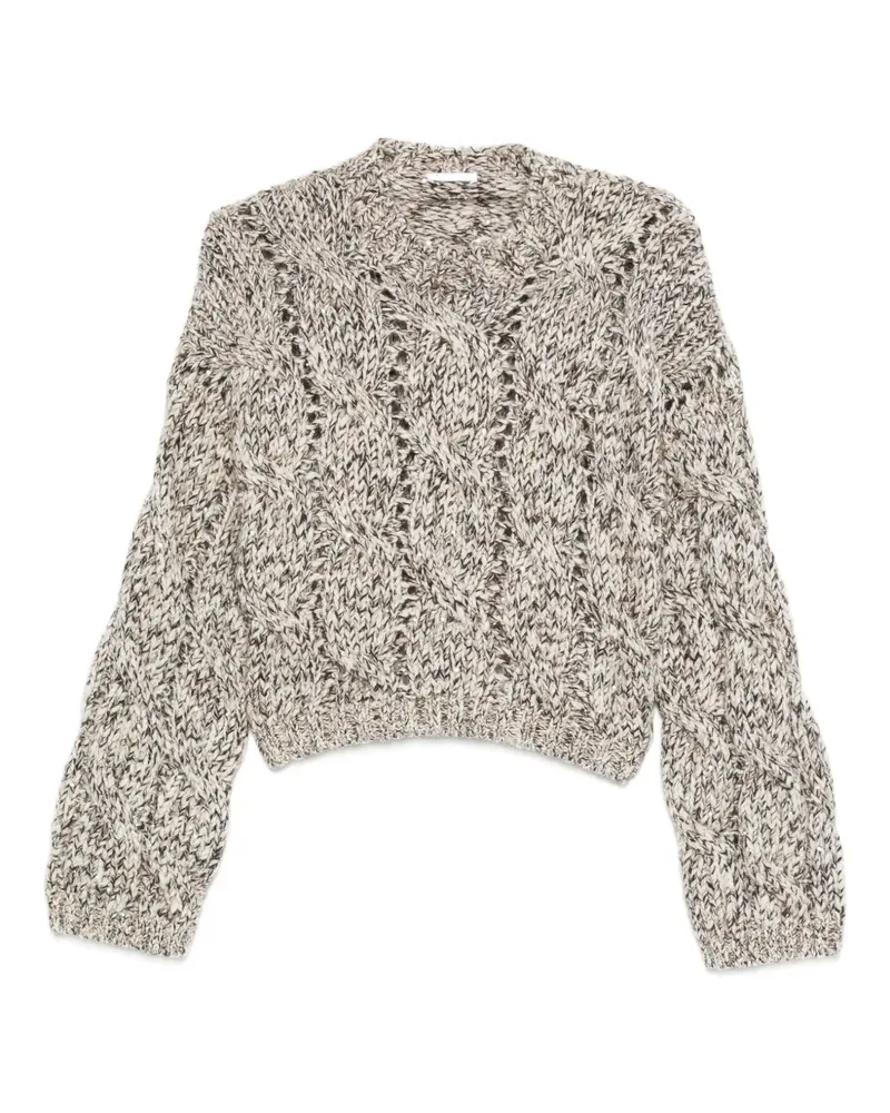 Brunello Cucinelli Pullover mit Zopfmuster - Nude Nude