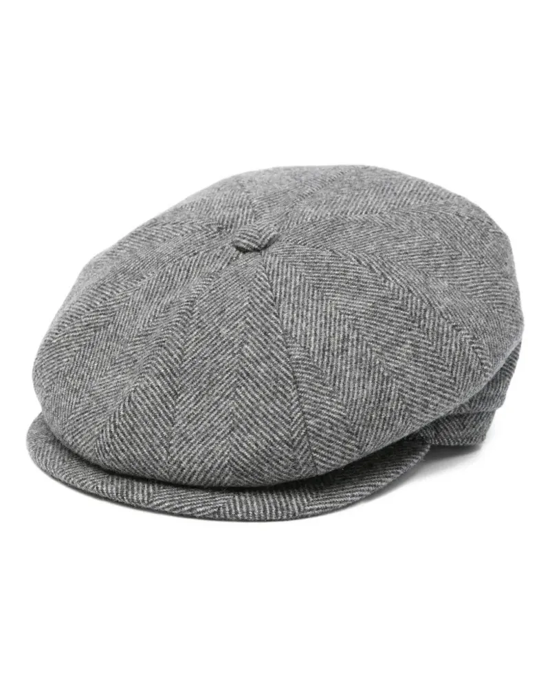 Tagliatore herringbone wool cap - Grau Grau