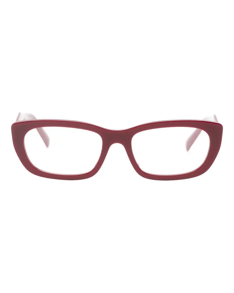 Prada Brille mit geometrischem Gestell - Rot Rot
