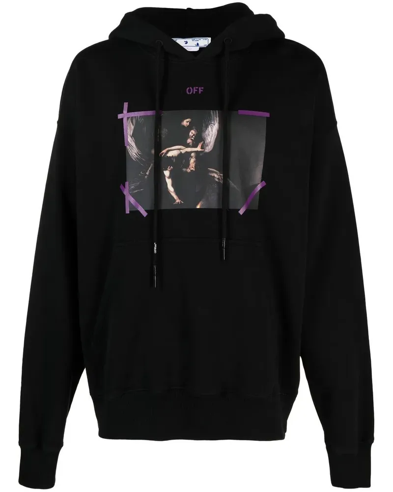 OFF-WHITE Hoodie mit grafischem Print - Schwarz Schwarz