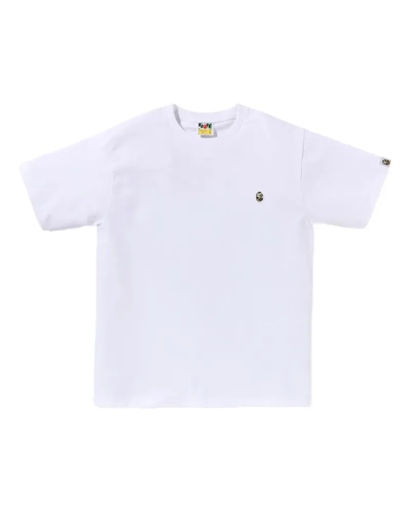BAPE camo-print logo-patch T-shirt - Weiß Weiß