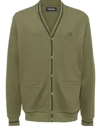 Fred Perry Cardigan mit Logo-Stickerei Grün