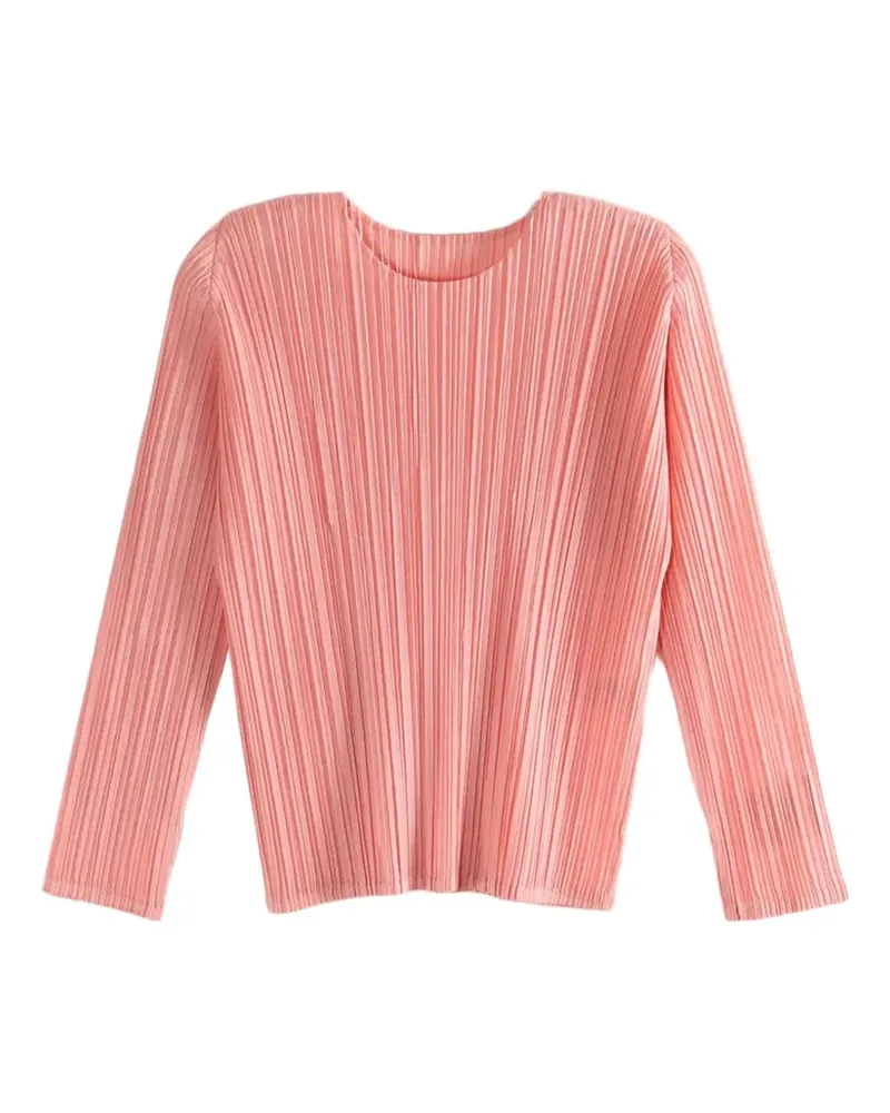 Issey Miyake pleated long-sleeve top - Rosa Rosa