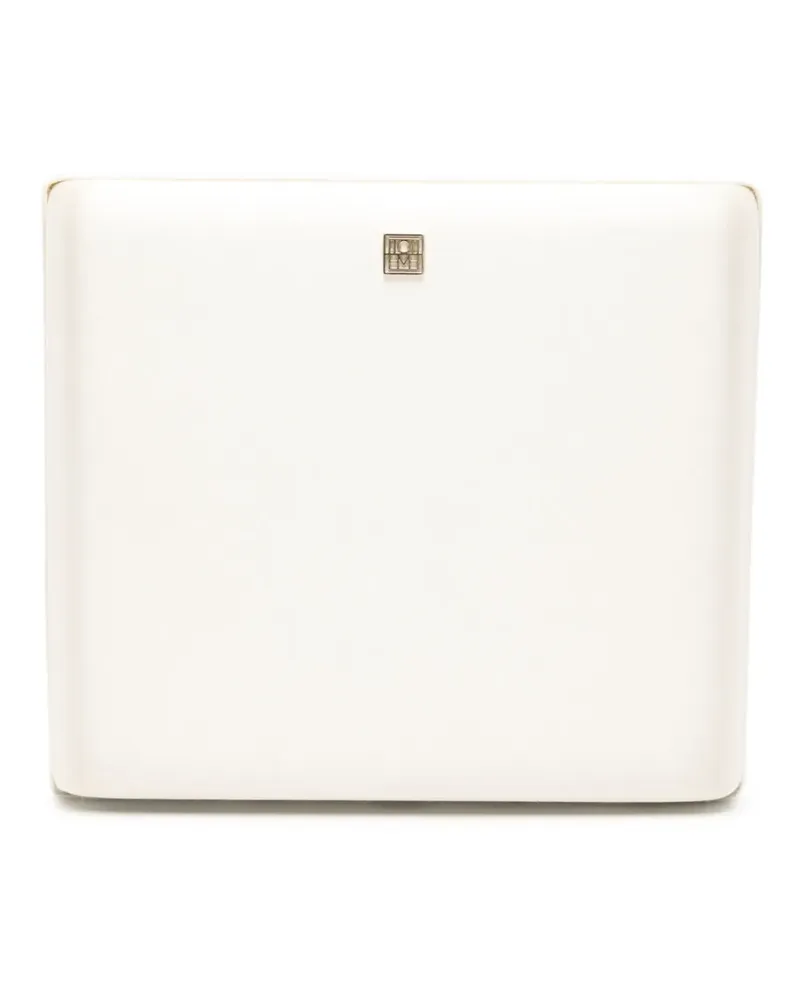 Totême Box-Clutch aus Satin - Nude Nude