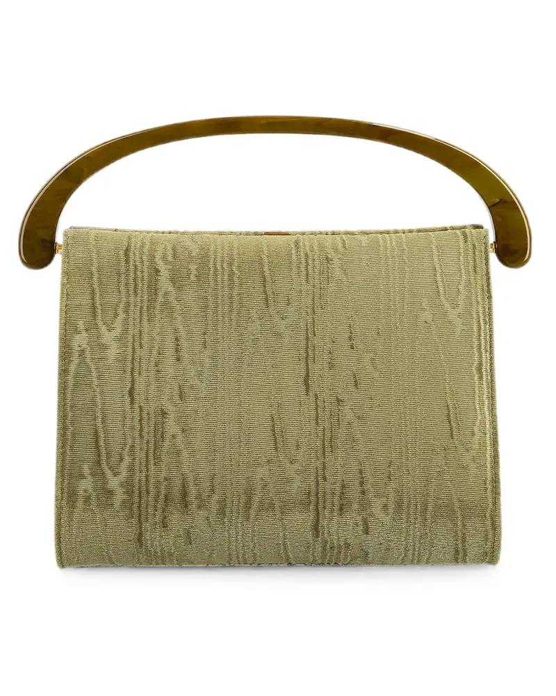 Dries van Noten medium velvet bag - Grün Grün