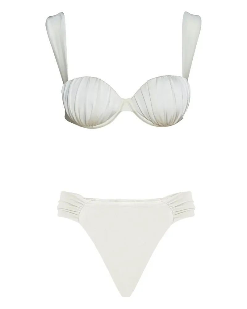 Noire Swimwear Geraffter Balconette-Bikini - Nude Nude