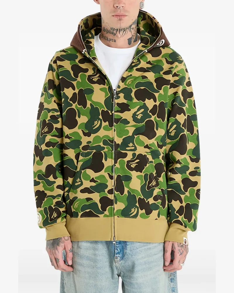 BAPE Hoodie mit Camouflage-Print - Grün Grün