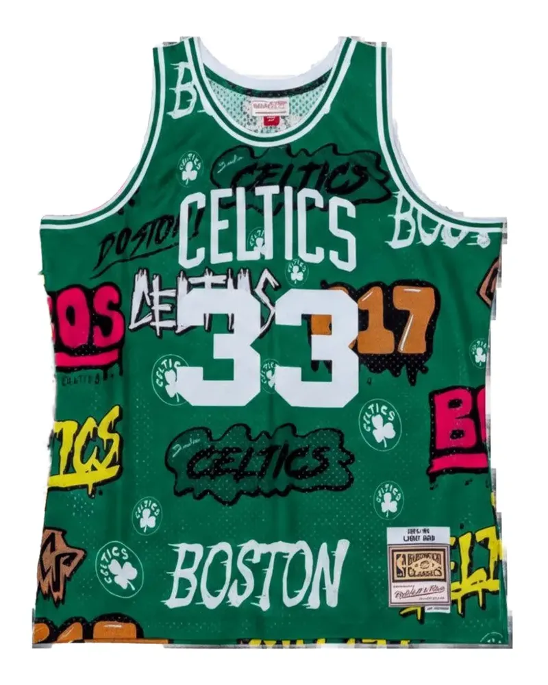 Mitchell & Ness Larry Bird Boston Celtics Slap Sticker swingman tank top - Grün Grün