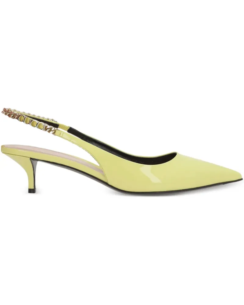 Gucci Slingback-Pumps mit Signoria-Kette 45mm - Gelb Gelb