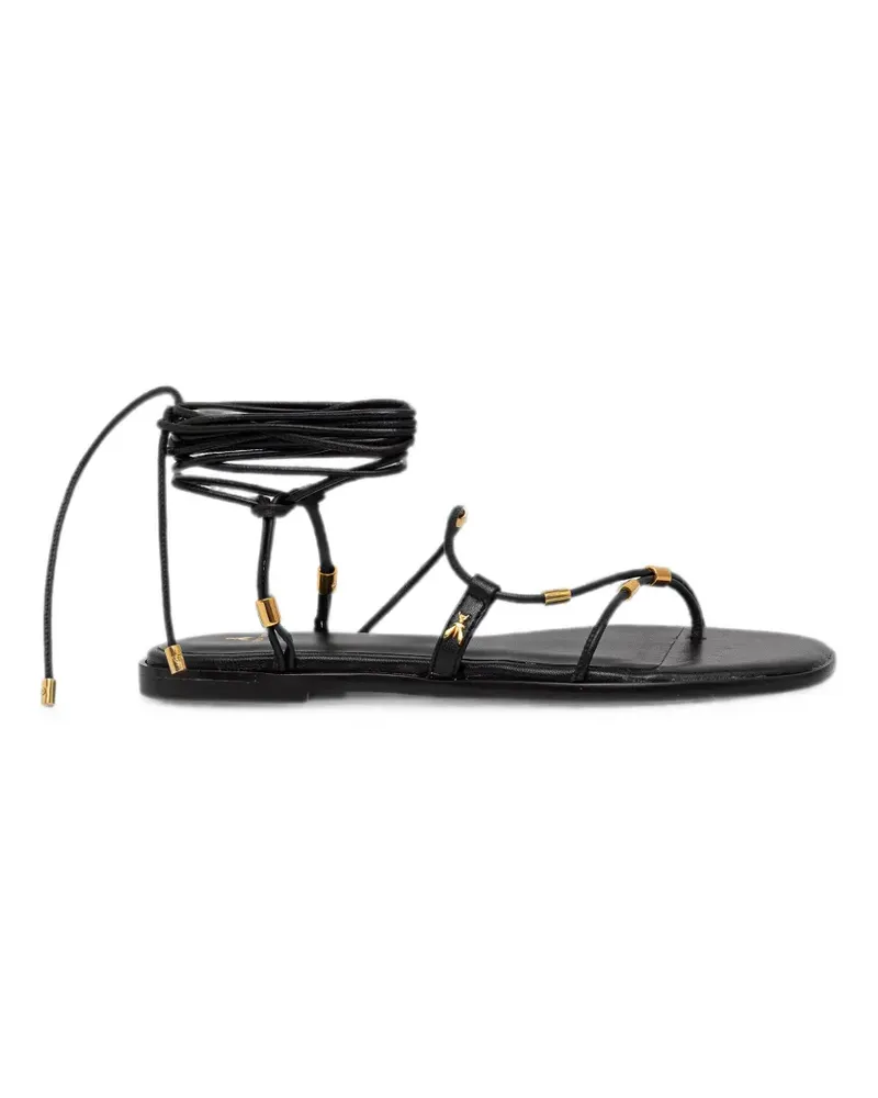 Patrizia Pepe wrap-around Fly-motif sandals - Schwarz Schwarz