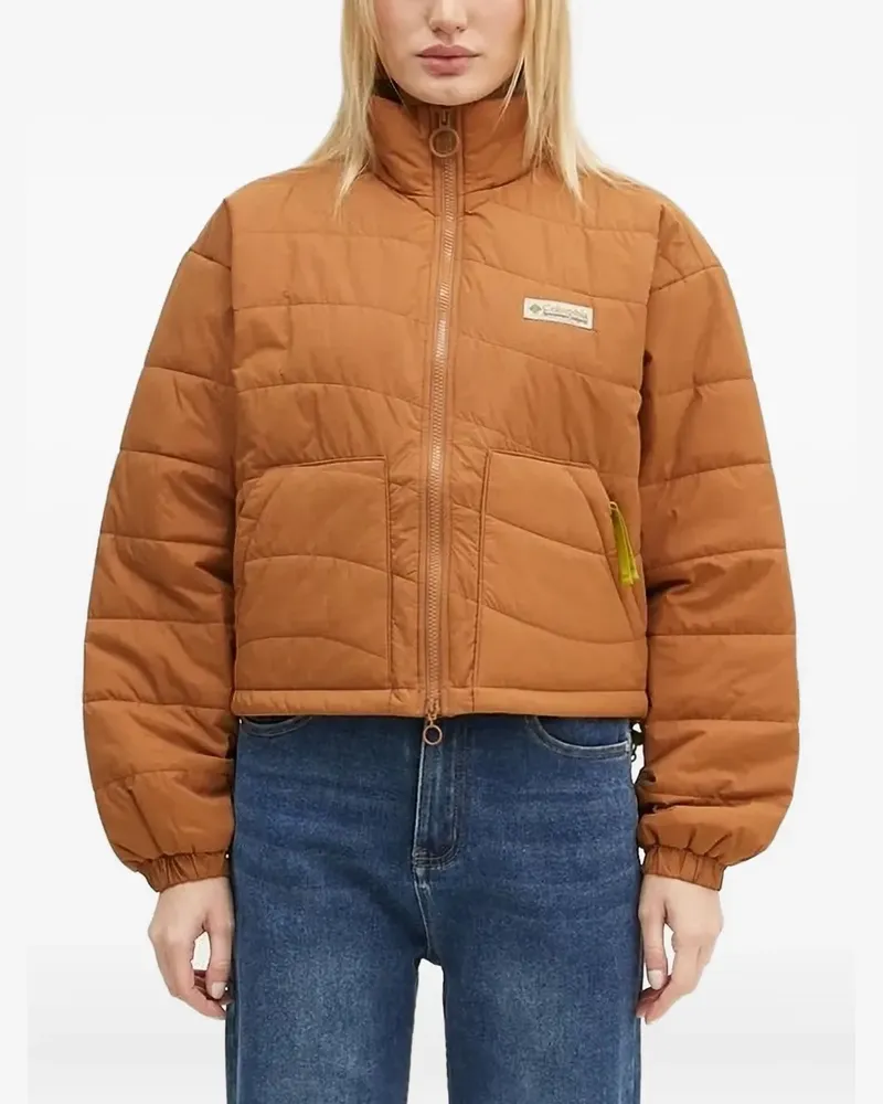 Columbia Sportswear Company Gesteppte Wallowa Cropped-Jacke mit Gebirgs-Print - Orange Orange