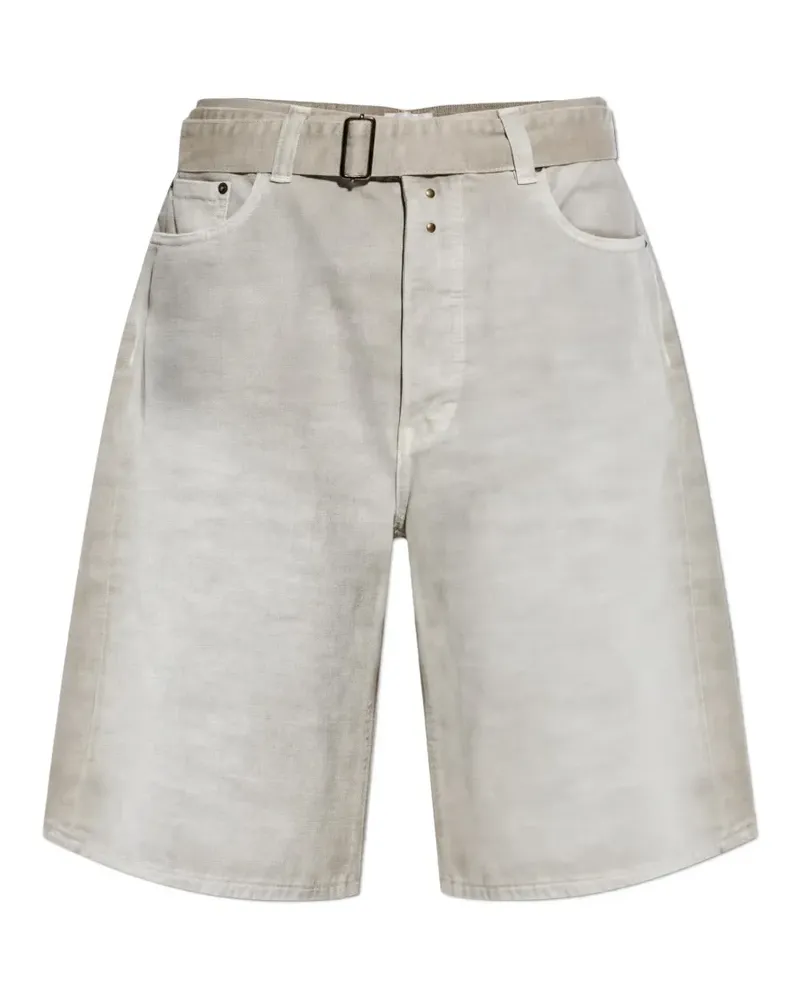 Haikure Jeans-Shorts mit Gürtel - Nude Nude
