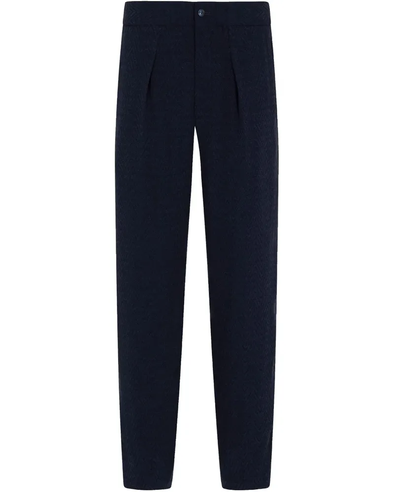Giorgio Armani Hose mit Zickzackmuster - Blau Blau