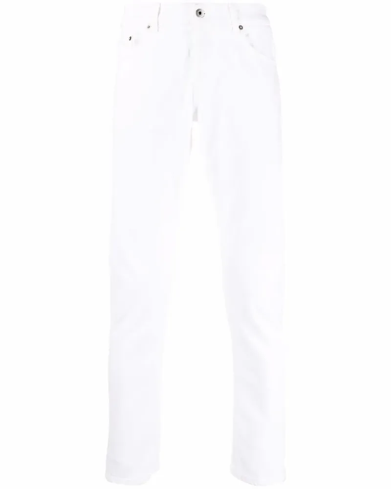 Dondup Slim-Fit-Jeans mit hohem Bund - Weiß Weiß