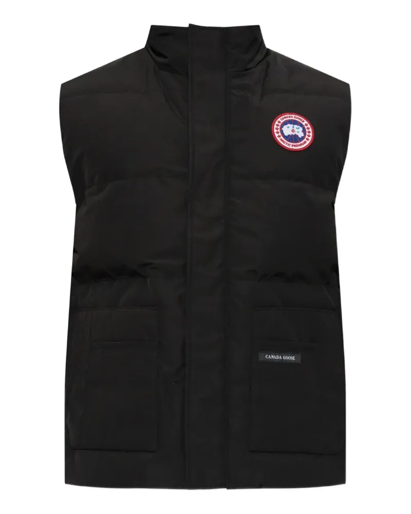 Canada Goose Gefütterte Weste mit Logo-Patch - Schwarz Schwarz