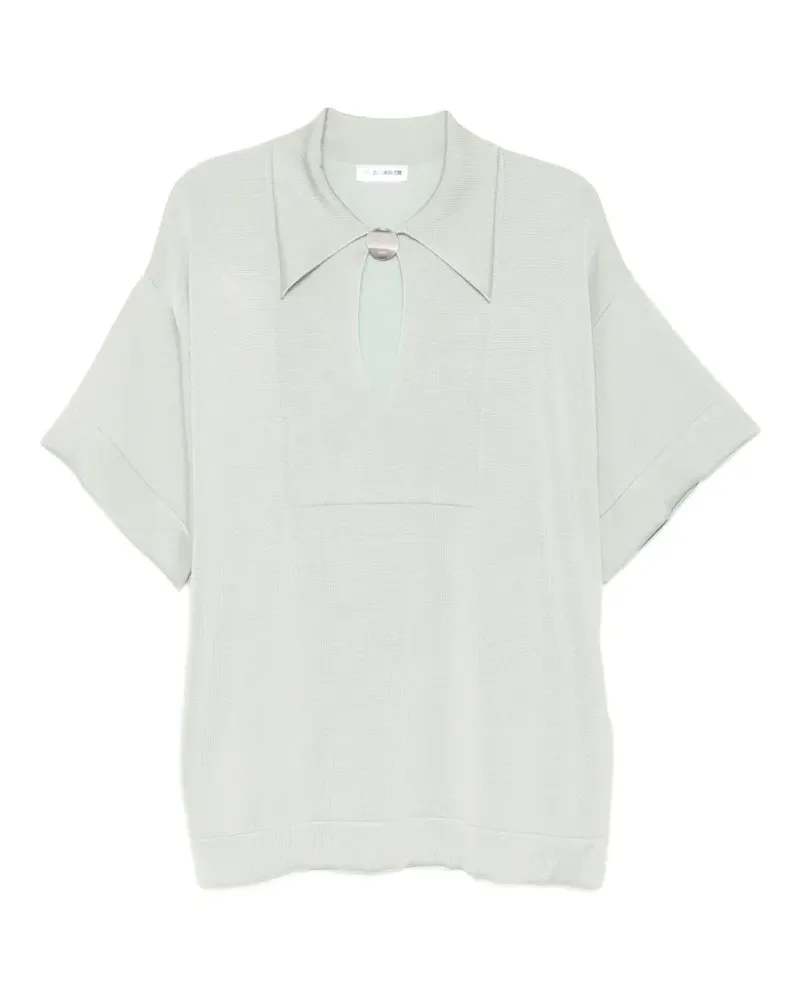 Jil Sander pin polo top - Grün Grün