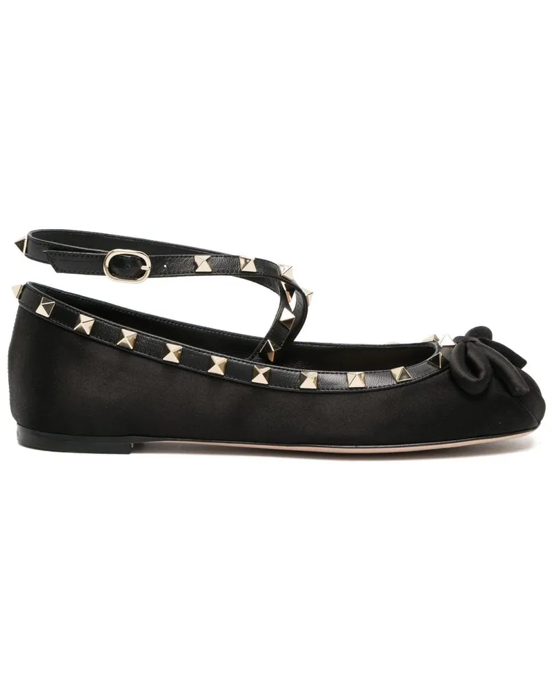 Valentino Garavani Rockstud Ballerinas Schwarz