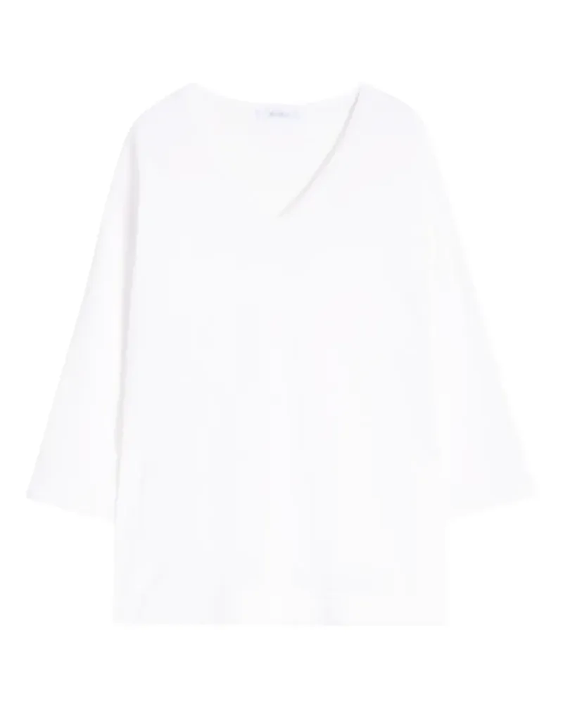 Max Mara Pullover mit V-Ausschnitt - Weiß Weiß