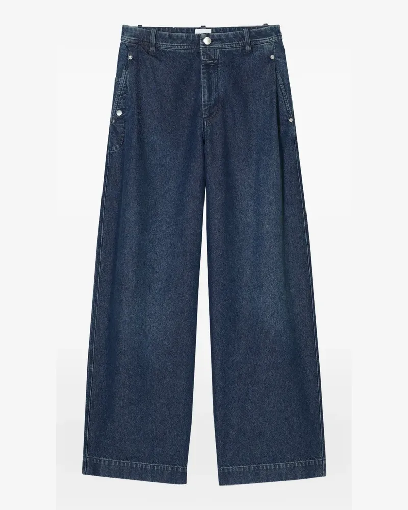 Closed Jeans mit Logo-Patch - Blau Blau