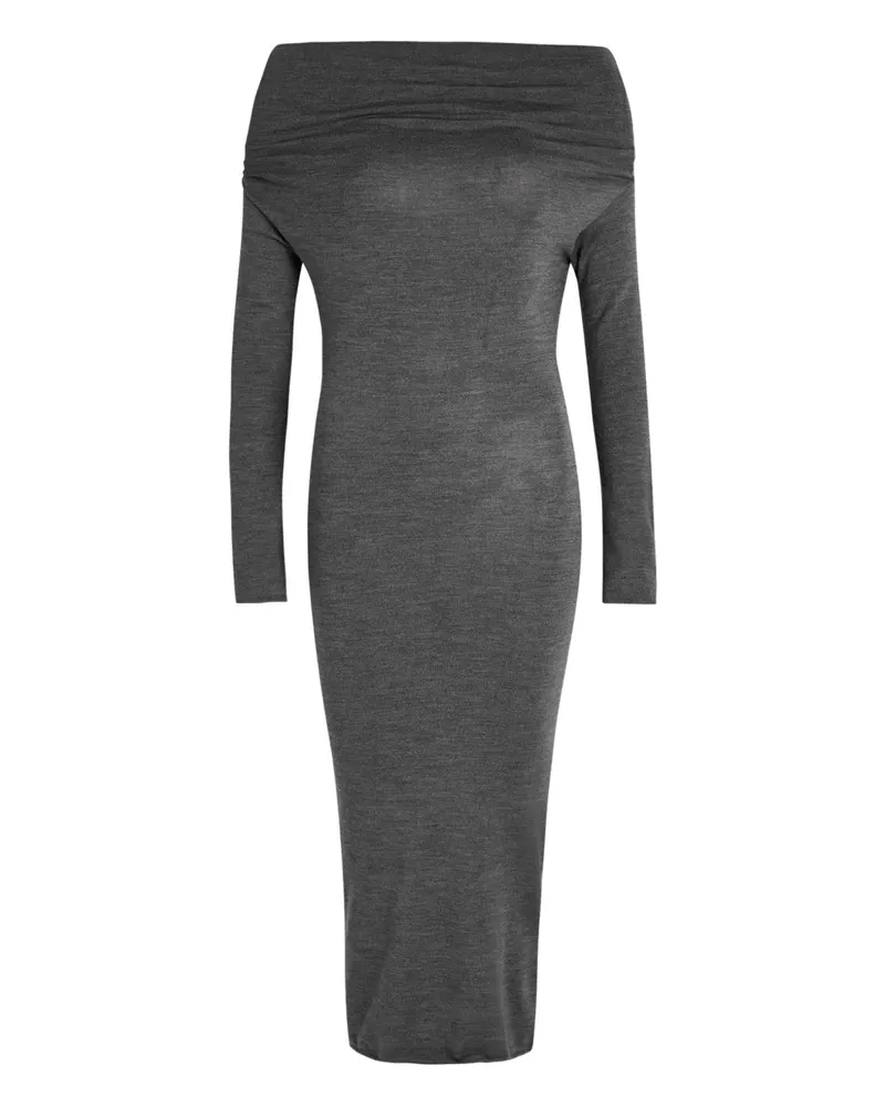 ARMARIUM Debra off-shoulder long-sleeve midi dress - Grau Grau