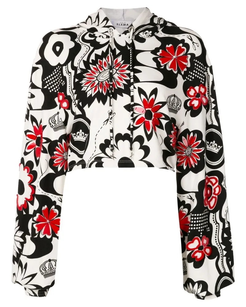 Amir Slama Hoodie mit Print - Weiß Weiß