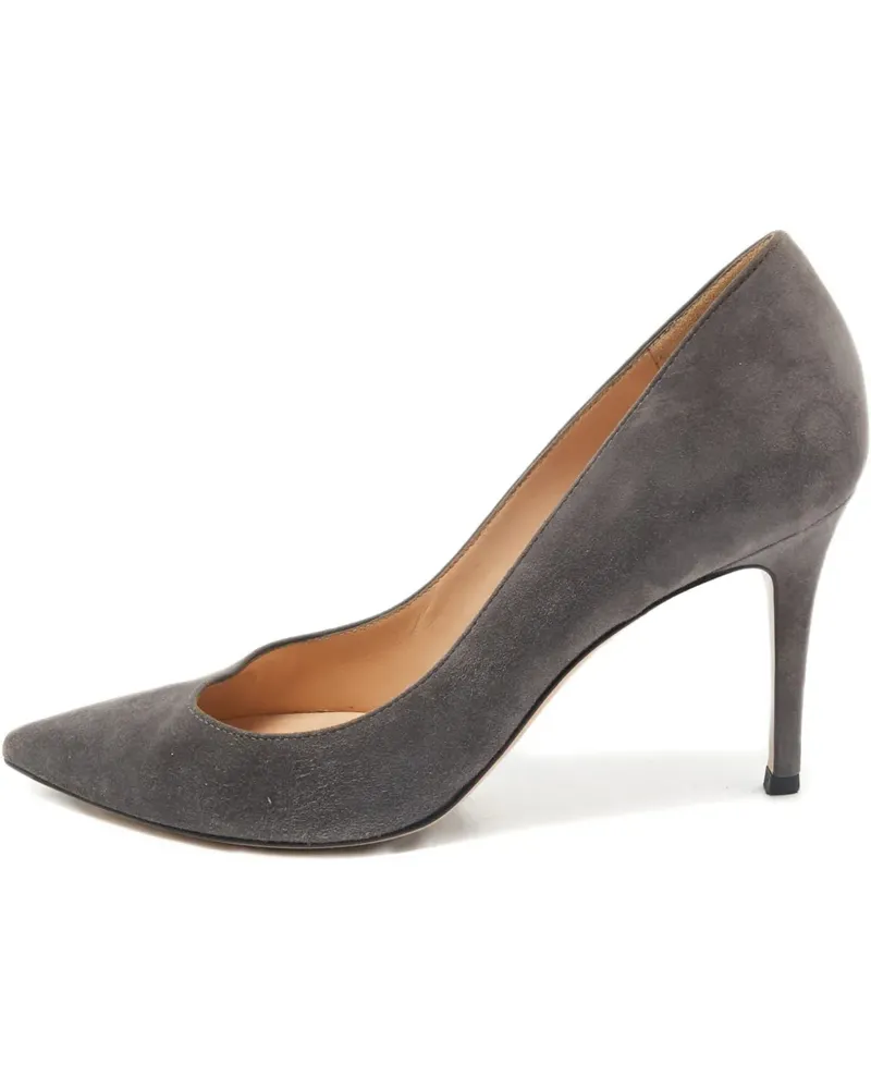 Gianvito Rossi Spitze Wildleder-Pumps 85mm - Grau Grau