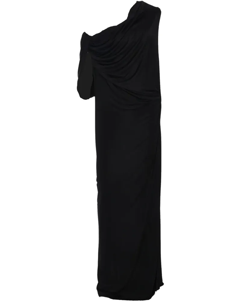 ATLEIN Drapiertes Abendkleid - Schwarz Schwarz