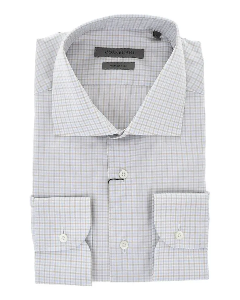 Corneliani checked French-collar shirt - Nude Nude