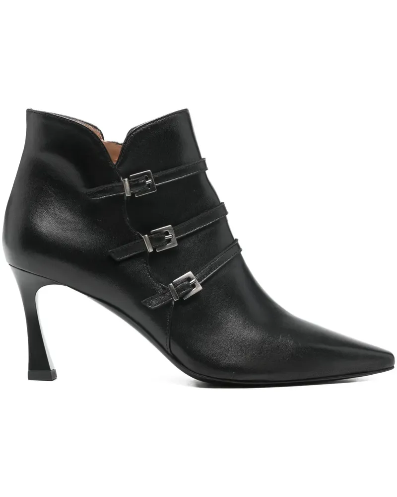 The Seller Stiefel mit Schnallenriemen 75mm - Schwarz Schwarz