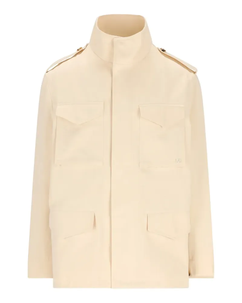 Valentino Garavani high-collar utility jacket - Nude Nude