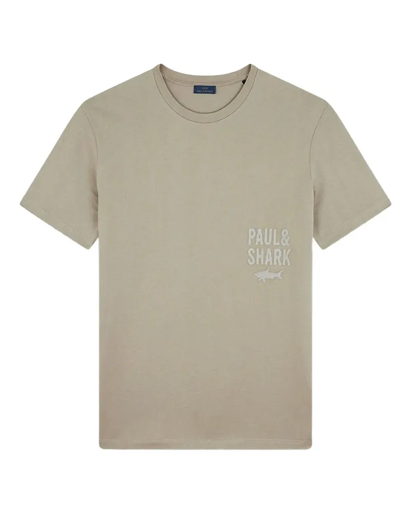 Paul & Shark embroidered-logo T-shirt - Nude Nude