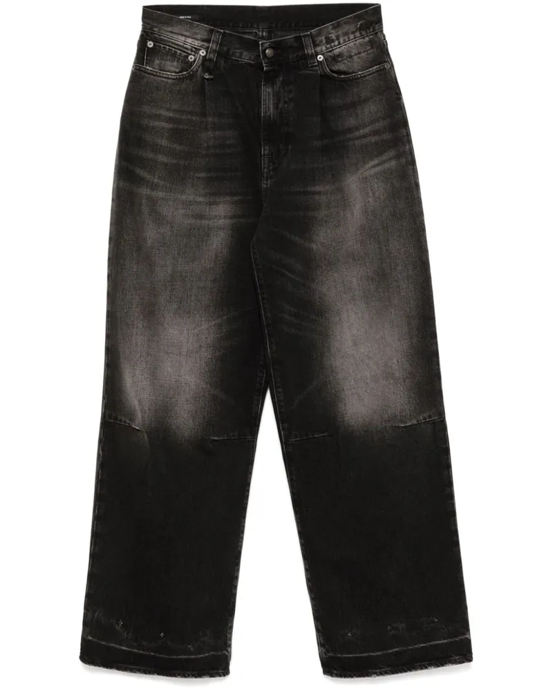 R13 Wayne Jeans - Schwarz Schwarz