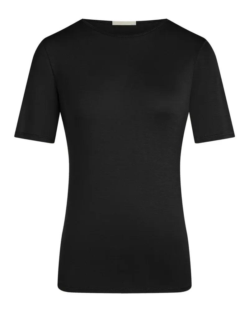 12 STOREEZ Cassiopeia silk T-shirt - Schwarz Schwarz