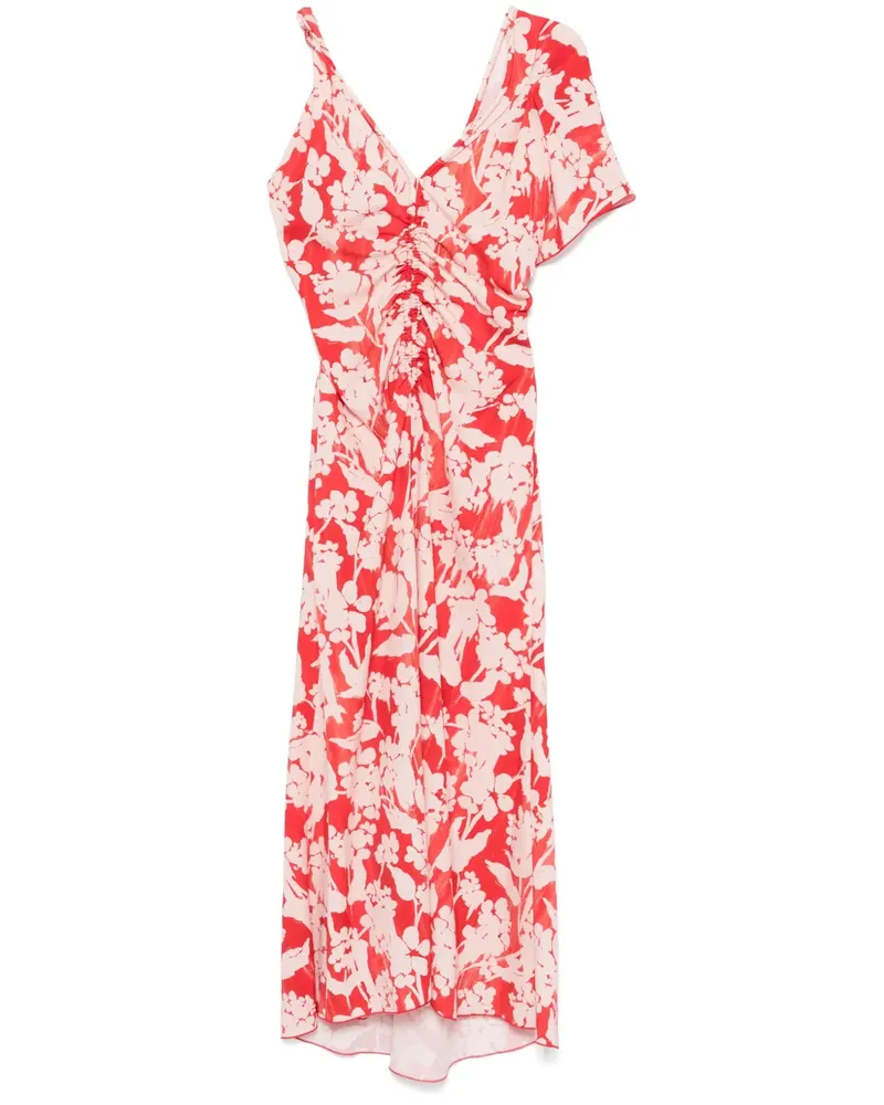 Victoria Beckham Maxikleid mit Blumen-Print - Rot Rot