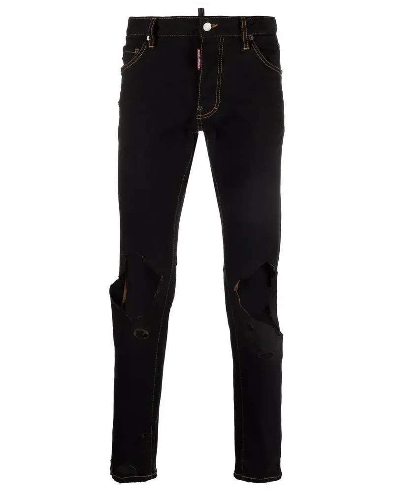 Dsquared2 Jeans im Distressed-Look - Schwarz Schwarz