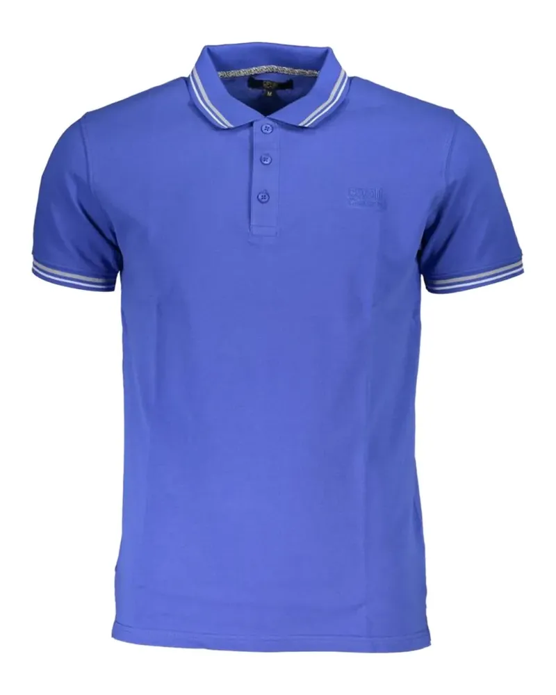 Roberto Cavalli contrast-trimmed piqué polo shirt - Blau Blau