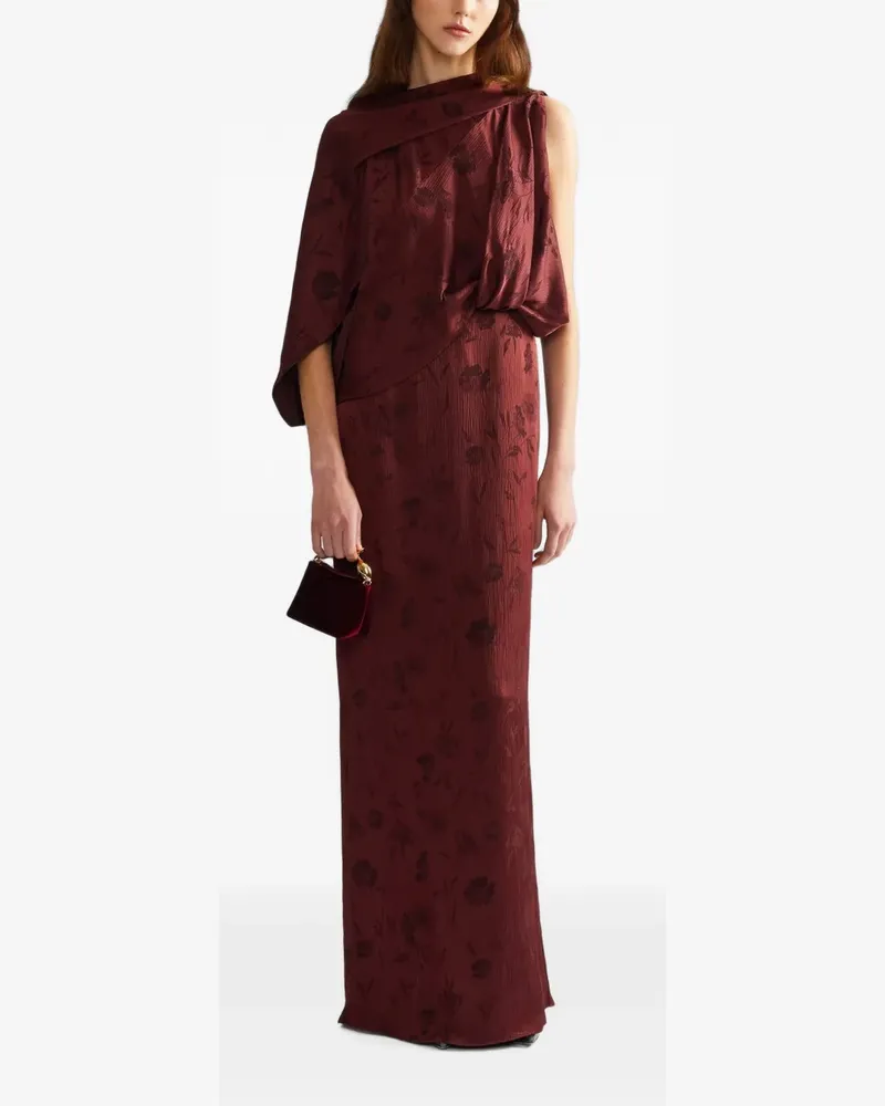 Erdem floral-jacquard maxi dress - Rot Rot