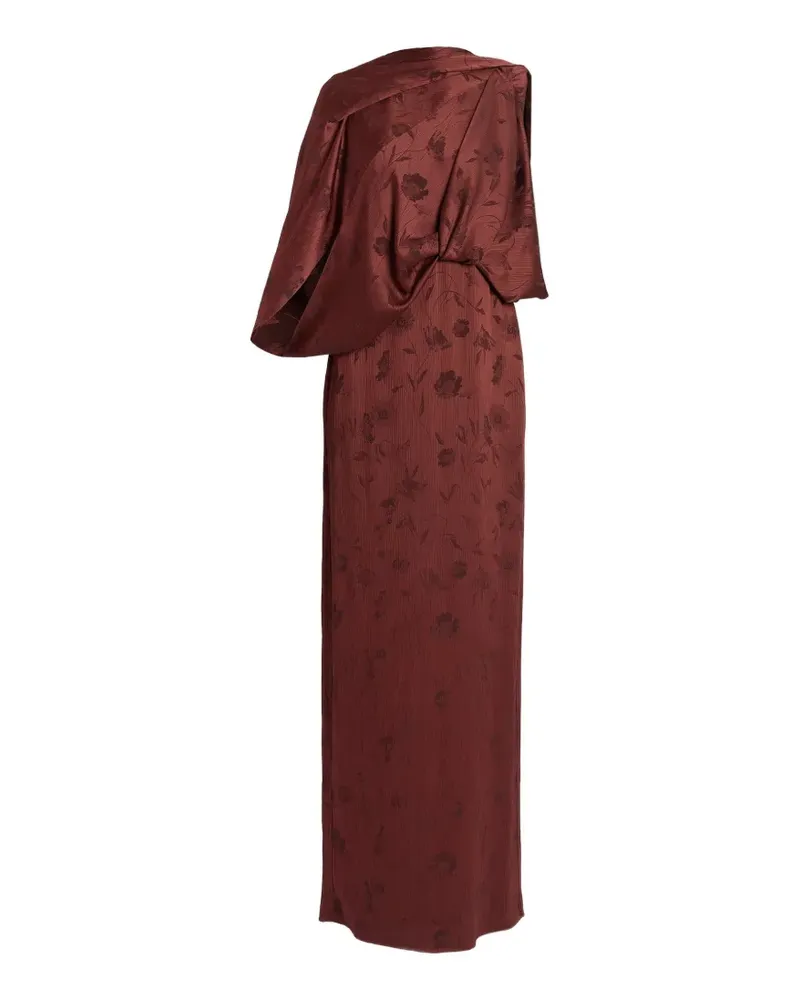 Erdem floral-jacquard maxi dress - Rot Rot
