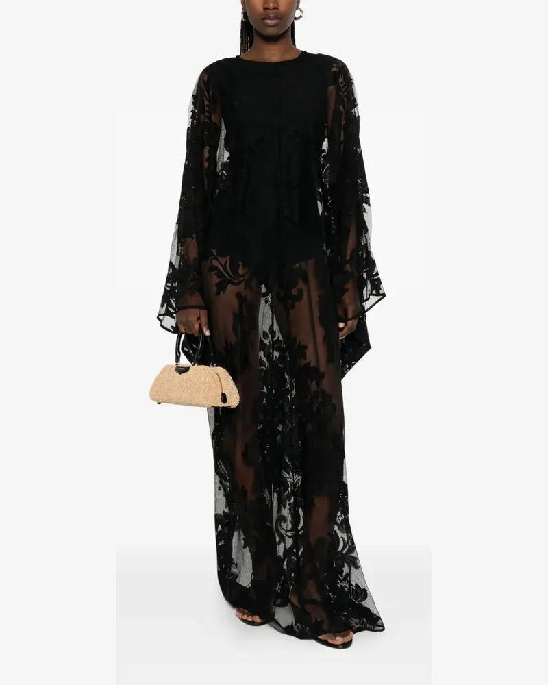Norma Kamali lace maxi dress - Schwarz Schwarz