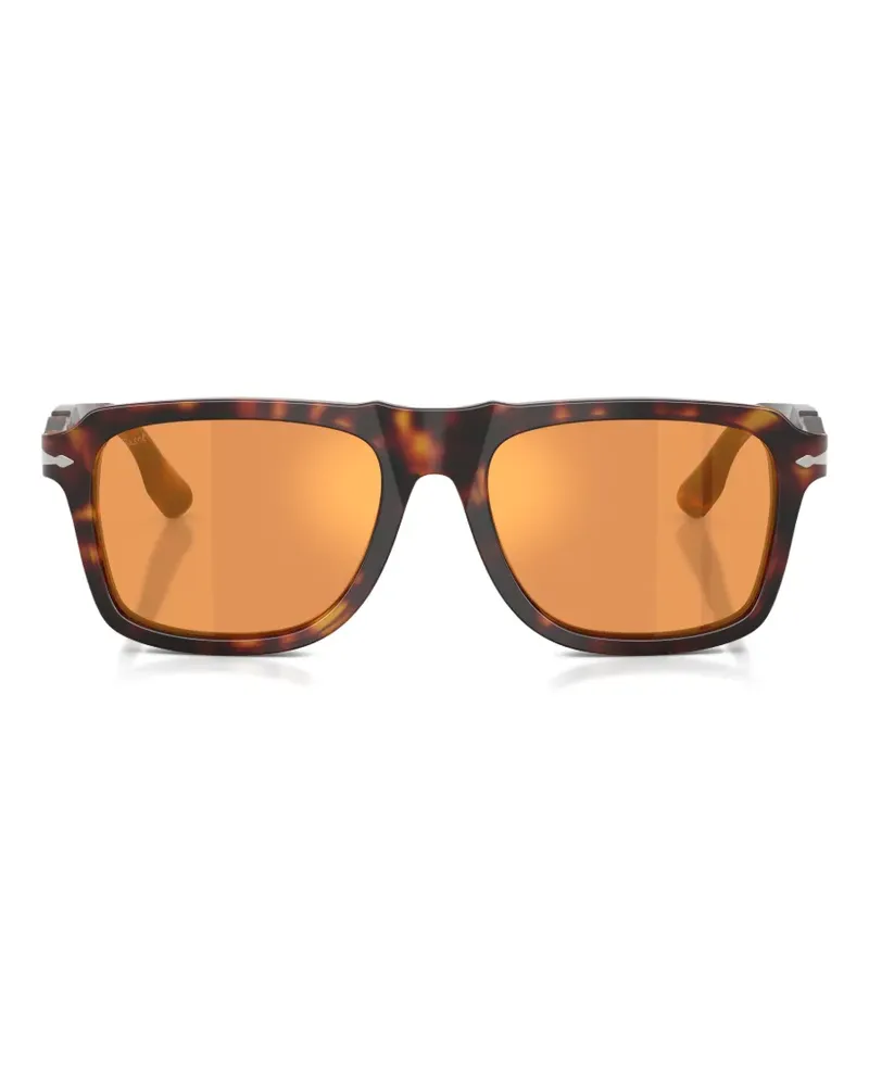 Persol tortoiseshell-effect rectangle-frame sunglasses - Braun Braun