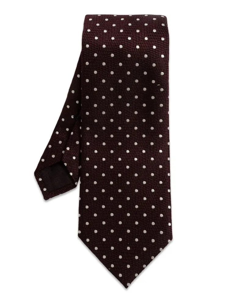 Tom Ford Seidenkrawatte mit Polka Dots - Rot Rot